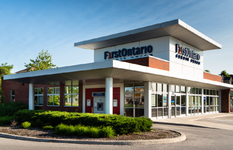 Sunny Exterior of FirstOntario Upper Middle Road Branch